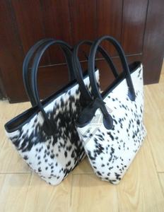 Customizable Genuine Cowhide Leather Large <b>Tote</b> Handbag for Women <b>Zipper</b> Canvas <b>Waterproof</b> Portable Custom Autumn Winter - Product Image 4