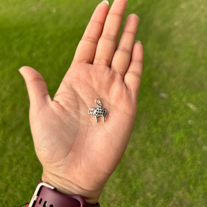 Venta caliente hecho a mano 925 plata esterlina Real Azul zafiro y rubí elefante forma minimalista colgante collar - Product Image 6