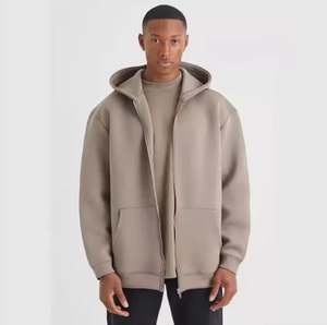 600 GSM Heavyweight Fleece Thermal Zip Hoodies US OEM Logo Personnalisé 3D Logo Brodé Full Zip Plus La Taille Zipper Hommes Hoodies - Product Image 6