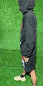 Sweat-shirts en tissu personnalisé pour hommes, sweat-shirts en coton décontractés à col rond et à manches courtes, impression de logo pour hommes - Product Image 3