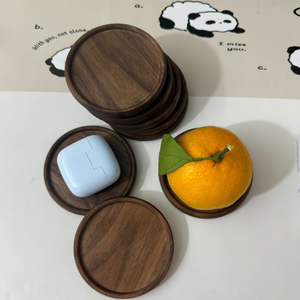 Ensemble de dessous-de-verre en bois moderne, design minimaliste, écologique, résistant à la chaleur, pour la décoration de la maison, cadeaux - Product Image 4