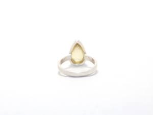 ขายส่ง925เงินสเตอร์ลิงแหวนควอตซ์เลมอนเครื่องประดับที่เรียบง่ายแหวนแต่งงานพลอยธรรมชาติขายส่งจำนวนมาก - Product Image 6