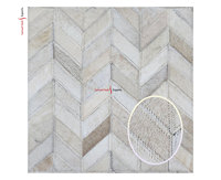 Tapis modernes en cuir de vachette à poils, rayés, brodés artisanallement, tailles personnalisées, livraison rapide, pour salon et hôtel, fourrure naturelle