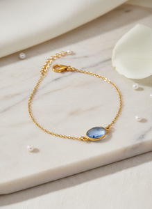 Pulsera de Lujo para Mujer, Hecha a Mano, de Plata de Ley 925 Maciza, Chapada en Oro de 18K, con Topacio Azul, para Regalo y Joyería de Fiesta - Product Image 6