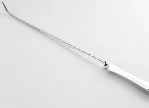 ชุดใส่ IUD ด้วยมือ ทำจากสแตนเลส ประกอบด้วยเครื่องมือจับ IUD แบบมีด้ามจับ ฟองน้ำสำหรับ IUD  ห่วงร้อย IUD  ที่ตรวจภายในมด้วยเสียง  คีม Bozeman  กรรไกร Mayo  และเครื่องมือสำหรับการผ่าตัดเนื้อเยื่อ - Product Image 5