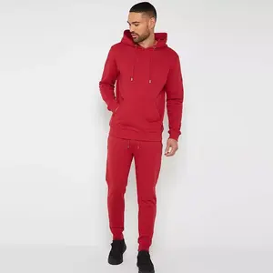 Venta al por mayor Mens Sweat Suits Zips 2 Piezas Hoodie Set Jogging Suit Tech Fleece Track Suit Custom Logo Jacket Chándales Para Hombres - Product Image 1