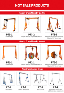 Grúa pórtico mini portátil de interior de 500 kg, 3, 5 y 10 toneladas con polipasto de cadena para elevación en taller - Product Image 5