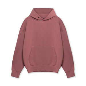 600 Gsm français Terry hommes à capuche à la mode solide motif brodé fermeture éclair sweat hiver lourd blanc numérique - Product Image 5