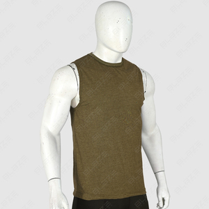 Animal Print Sleeveless Men's Plus Size Custom Logo Breathable Quick Dry Anti-UV Eco-Friendly Running Sport Gym Tank Top - Product Image 1