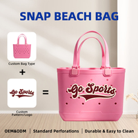 Sac de plage XL en EVA personnalisé avec logo, fermeture ouverte, tendance, imperméable, pour femme, piscine, voyage, extérieur, 3L+, vente en gros