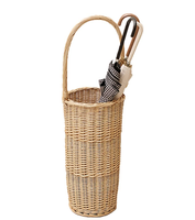 Support de parapluie en osier haut fait main en gros, panier porte-parapluie en rotin naturel pour entrée et salon, fabriqué au Vietnam