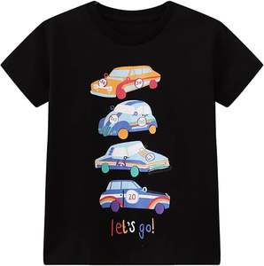 T-shirts à manches courtes pour tout-petits garçons coton décontracté graphique col rond haut d'été vêtements T-Shirts - Product Image 5