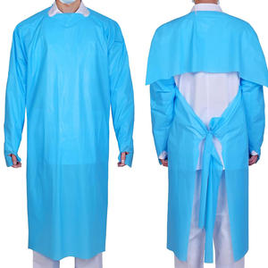 Cómoda BATA DE AISLAMIENTO médico desechable no tejida impermeable protectora de manga larga con costura soldada para hospitales y clínicas - Product Image 5