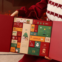 Caja de Calendario de Adviento de 24 Días, Plegable, Vacía, Caja de Embalaje para Calendario de Adviento, Caja de Embalaje para Cuenta Regresiva de Navidad, Set de Caja Sorpresa