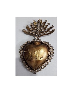 โลหะสำเร็จรูปโบราณหัวใจศักดิ์สิทธิ์ตกแต่งอัญมณี - Product Image 1