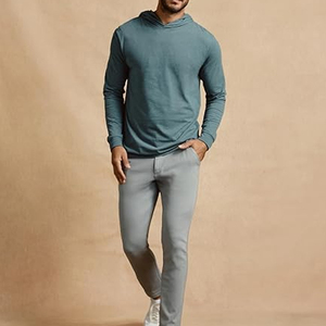 Pull à capuche de meilleure fabrication Sweats à capuche à épaules tombantes Style de rue décontracté Sweats à capuche unis en coton à manches longues personnalisés pour hommes - Product Image 5