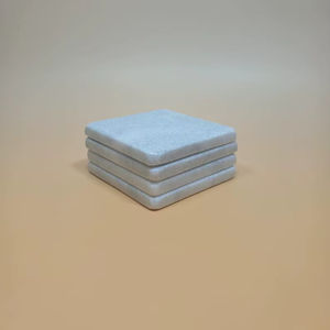 Juego de 4 Posavasos de Mármol Travertino, Posavasos de Piedra Natural, Estilo Minimalista Moderno para el Hogar - Product Image 1