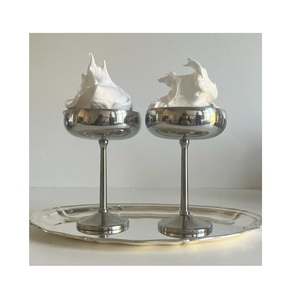 Dernier design, coupes à dessert en acier inoxydable, coupes à glace, mini verres, coupes à glace rondes à pied - Product Image 3
