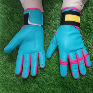 Custom <b>Logo</b> Ambidextrous Baseball Batting Gloves Adult Men High Grip Genuine Leather Professional Softball Training Protective - Product Image 4