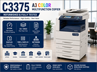 Copieur multifonction couleur A3 d'occasion C3375, 35 ppm, imprimante recto verso, scanner, 300 g/m², bureau