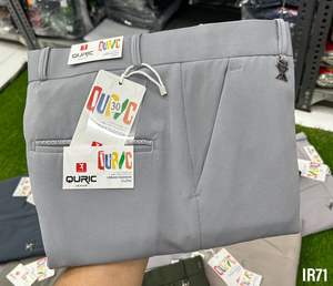 Pantalon en toile classique kaki pour hommes, couleur tendance, taille moyenne, devant plat-Meilleur prix Vêtements d'entreprise - Product Image 3