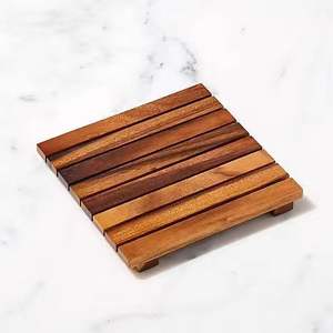 Posavasos de té de madera de diseño clásico, vajilla de desayuno personalizada, utensilios de cocina, alfombrillas y almohadillas, estilo rústico moderno - Product Image 6