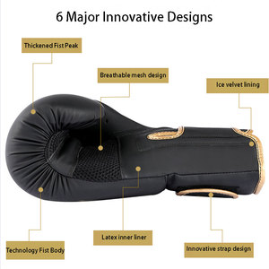 Gants d'entraînement professionnels de boxe avec logo personnalisé de haute qualité pour adultes et enfants en cuir pour l'extérieur - Product Image 2