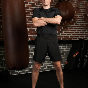 Shorts de MMA et Muay Thai unisexe, service OEM, couleur noire, 100% polyester, léger, extensible, taille mi-haute, vêtements de sport pour les arts martiaux - Product Image 5