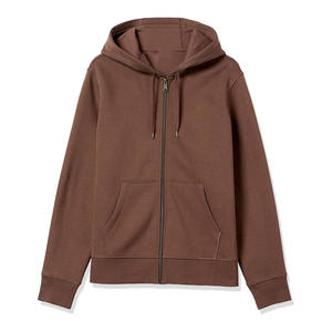 2025 poids lourd uni noir zip up sweat à capuche double fermeture éclair sweat à capuche surdimensionné 430 gsm polaire boxy fit Basics Zipper Hoodie - Product Image 1