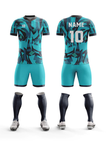 ชุดเสื้อเจอร์ซีย์ฟุตบอลผ้าโพลีเอสเตอร์สำหรับ100% เสื้อฟุตบอลพิมพ์ลายซับลิเมชันแห้งเร็ว - Product Image 2