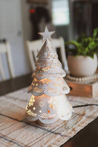 Bougie de garniture de noël décoration de la maison chandelier ornements européens en métal doré pin arbre de noël bougeoirs - Product Image 6