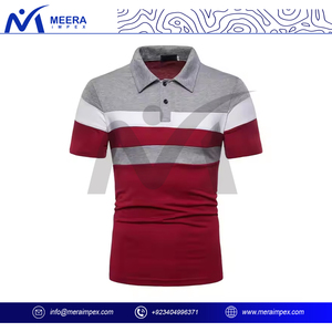 Chemise tendance pour homme en tricot 100% coton mélangé, ODM, séchage rapide, performance athlétique, manches courtes, vêtements de golf décontractés - Product Image 2