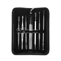 Extracteur de points noirs et d'imperfections en acier inoxydable chirurgical, aiguilles pour l'élimination de l'acné et des boutons, service OEM/ODM personnalisé avec logo de marque