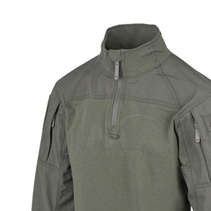 เสื้อเชิ้ตผู้ชายแบบยุทธวิธี ผ้าถักโพลีเอสเตอร์/คอตตอน ระบายอากาศ แห้งเร็ว สำหรับฝึกซ้อม ขายส่ง MOQ ต่ำ - Product Image 4