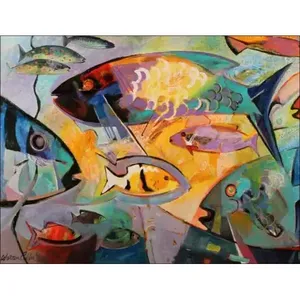 Warren Cullar WC110AT Carrelage décoratif pour poisson d'art sous-marin Carrelage mural extérieur méditerranéen numérique de qualité supérieure pour le salon - Product Image 1