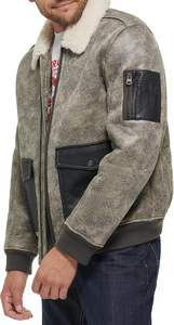 Veste matelassée en cuir de luxe pour hommes, manteau bombardier épais et chaud pour l'hiver, style de rue populaire avec logo OEM personnalisé, vente en gros d'usine - Product Image 3