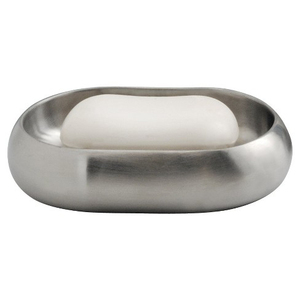 Porte-savon en acier inoxydable argenté, porte-savon en barre de métal, porte-savon au design moderne - Product Image 3