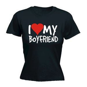 I <b>Love</b> My Boyfriend WOMENS T-SHIRT Girlfriend BF tshirts make <b>your</b> own custom logo printed tshirts female - Product Image 2