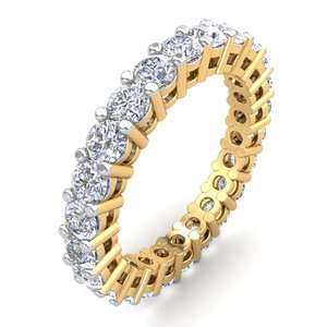 Elegant Women's 18K Gold Classic <b>Ring</b> 2.43Cts VS Clarity Lab Grown EF Color Diamond Luxurious Classic Jewelry for Women - Product Image 1