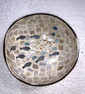 Antiguo Cuenco De Cáscara De Coco-Vajilla Natural Para Fiesta Para Arroz Postre Ensalada De Frutas Otras Ocasiones - Product Image 1