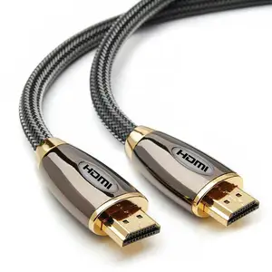Kabel HDMI 4K PREMIUM 5 METER, kabel 2.0 kecepatan tinggi berlapis emas, timah kepang 2160P 3D HDTV UHD