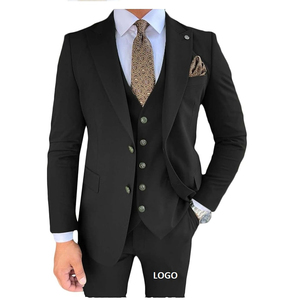 Traje de 3 Piezas para Hombre de Alta Calidad de Pakistán, Cierre de un Solo Botón, Formal, Casual, para Bodas, Negocios, Talla Grande, Pantalón de Vestir, Chaqueta - Product Image 4