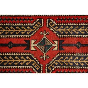 พรมวินเทจขนาดเล็ก, พรมตุรกีขนาด 1.8x3.2 ฟุต, พรมขนสัตว์สีแดง - Product Image 5