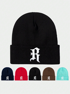 Gorro colorido acrílico Unisex recién llegado, estilo Y2K con puños, de Mohair Material, gorros de Jacquard personalizables - Product Image 2