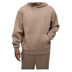 Sudadera con Capucha Oversize Informal Ligera de 400 GSM 100% Algodón para Hombre, Conjunto Deportivo con Logo Frontal, Moda de Invierno, Trajes Deportivos OEM - Product Image 2