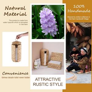 Porte-papier toilette avec couvercle Boîtes de rangement faites à la main Écologiques Naturelles Décoration intérieure et extérieure Vente en gros du Vietnam - Product Image 6