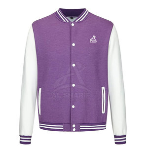 Vestes universitaires à col montant pour hommes Meilleur prix Meilleure vente Service OEM Teint uni pour l'hiver avec logo sur le devant - Product Image 1