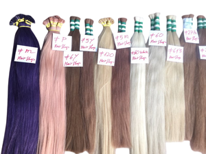 Proveedor de confianza ofrece extensiones de cabello humano virgen de color claro vietnamita Remy de doble dibujado de alta calidad a granel 100 g/paquete de hueso - Product Image 3