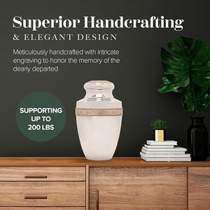 Handmade <b>Large</b> Adult Size Mosaic Aluminium Glass Cremation <b>Urn</b> Colorful Finished Individual Ceramic Tiles Unique Funerals Supply - Product Image 3