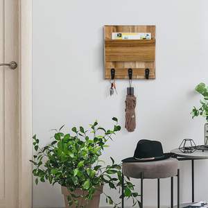 Estante de Pared de Dos Niveles para Almacenamiento de Joyas, Estilo Clásico, Ecológico, de Madera, para Cocina, 57x47x37cm - Product Image 1